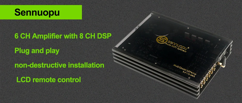 Car DSP 6-Channel Amplifier with 8-Channel Digital Signal Processor