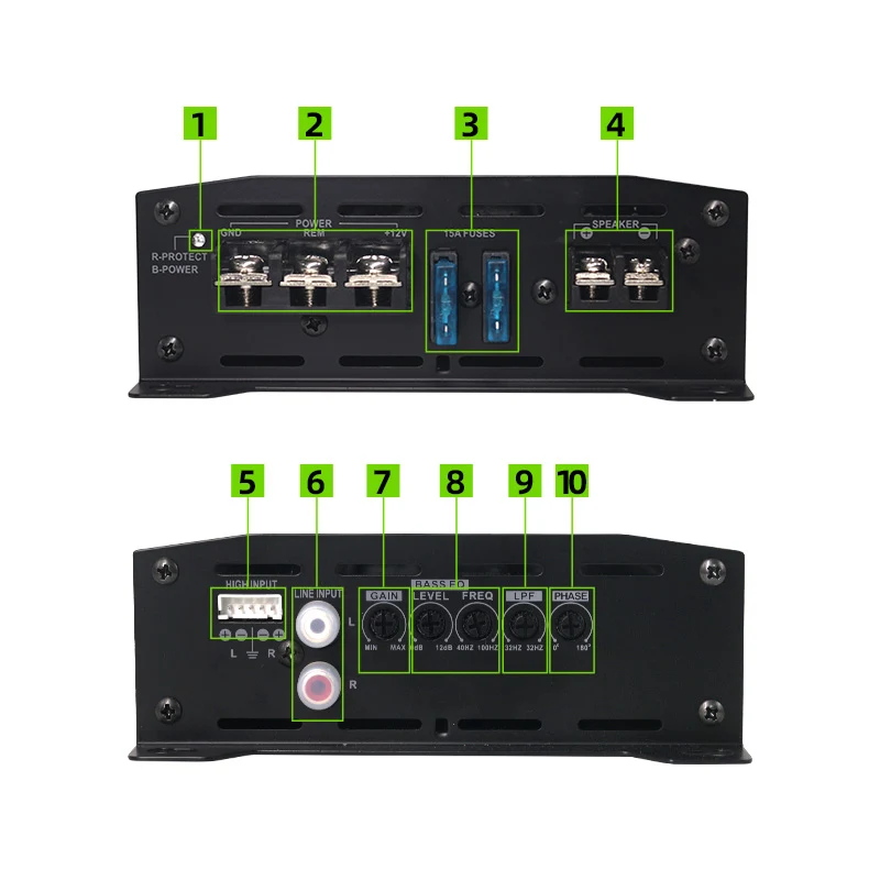 High Power Mono Car Amplifier Class D Subwoofer Bass Boost